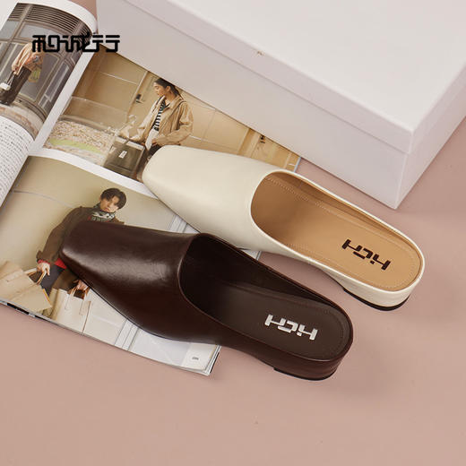 和诚行2026春季新款懒人复古百搭外穿低跟女式拖鞋1730024 商品图1