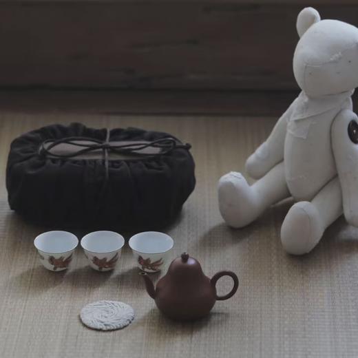 清如许优选｜香云纱便携茶事收纳盒 茶器收纳 布艺深色 商品图2