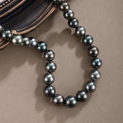 子佩集【玄夜珠光】G18K金黑珍珠AOYA奥雅项链【ZXLHZ】10mm珠2512 商品图6
