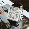 【95新】CARTIER 卡地亚W20106X8自动机械机芯35.6*44.2MM（中性款）山度士系列精钢160326AK15 商品缩略图1