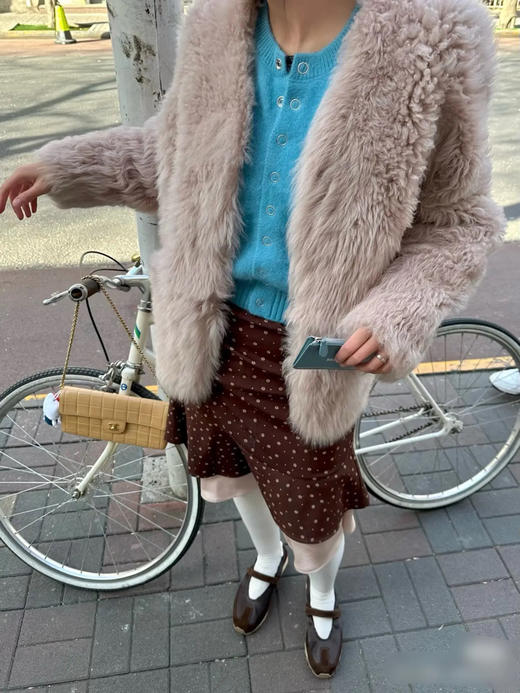 CHANEL Vintage 冰格 香槟色 金扣 羊皮 横版 法棍 链条包 商品图3