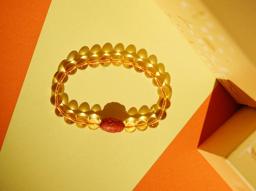 黄水晶南红手串 商品图0