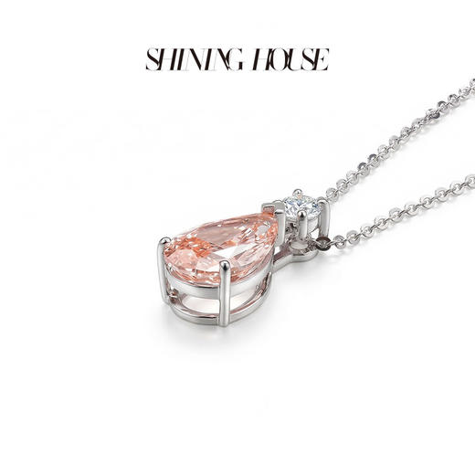 Passion·Shining系列 ShiningHouse[培育] 18k金钻石吊坠 梨形1克拉钻人工真钻人造钻石K金吊坠简约钻石吊坠（单吊坠，图片仅展示）【此商品不支持7天无理由退货退款】 商品图2