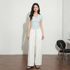 西遇慵懒百搭纯色2026春季新款潮街头风松紧腰抽绳显瘦阔腿长裤女H0060214 商品缩略图1