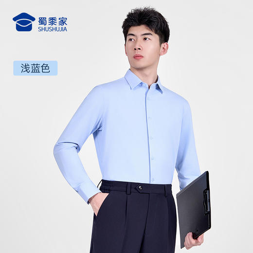 【执舵者针织高弹通勤衬衫（付款后7天左右发）】商务通勤衬衫男士修身长袖衬衣CZ603 商品图13
