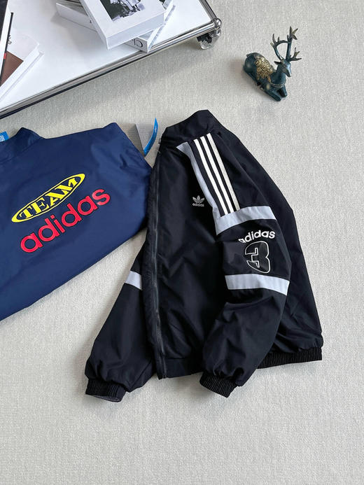 三叶草JACKET男女同款运动双面穿立领风衣夹克 商品图5