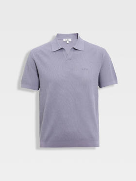 callisto紫色燕子领长绒棉弹力T恤