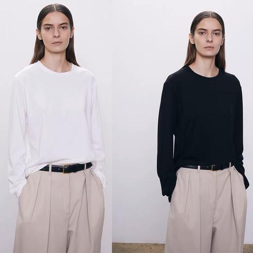 THE ROW同源强捻纱长袖T恤 商品图0