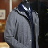 春季新款男士强捻羊毛防泼水连帽风衣 商品缩略图3