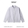 SDSA男装2026新款高贵轻奢韩系简约纯色立领褶皱夹克外套百搭休闲 商品缩略图0