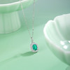 子佩集【碧悦心晴】S925银套链【PM2248-XF】培育宝石祖母绿大椭圆2510 商品缩略图3