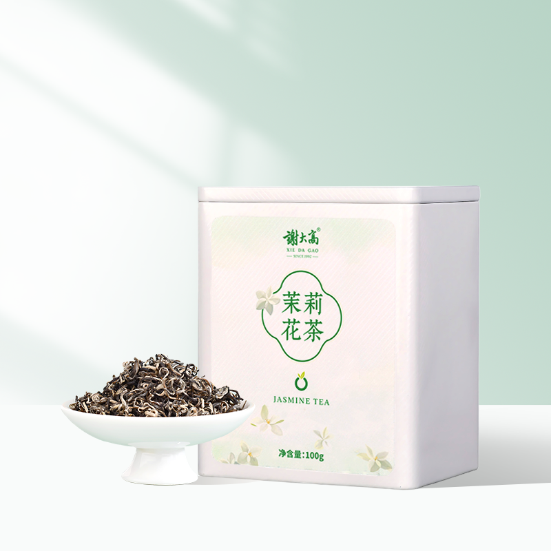 ZS非遗大师·谢大高亲自监制 | 胖D来同款 茉莉飘雪（9窨方罐）茉莉花茶 花香入骨 回甘里带着冰糖般的清甜