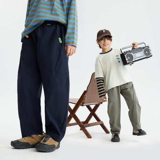 MANHOJIA【穿山裤】儿童长裤防晒耐磨百搭亲肤柔软松弛运动气球裤 商品图1