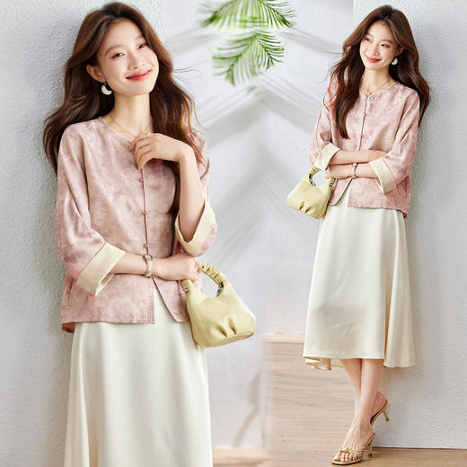 新中式晕染盘扣上衣，两大神仙配色，承包春日所有温柔【7天内发货】 商品图2