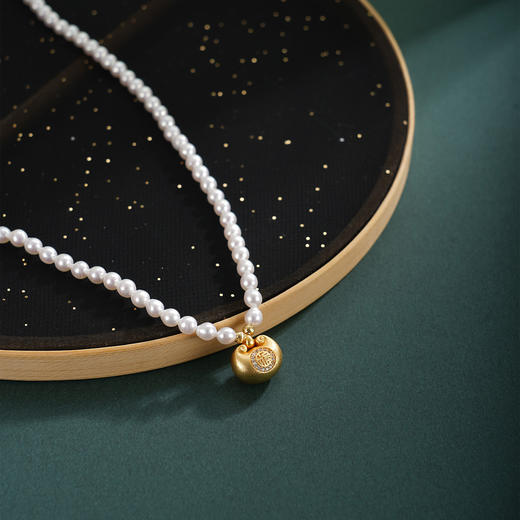 子佩集【福袋满满】珍珠AOYA奥雅项链【XXXL007】4mm珠镀金元宝福2512 商品图0