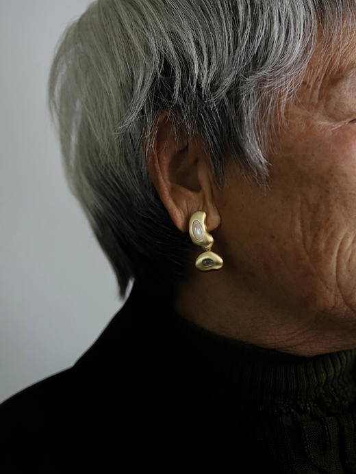 ANATTA｜E-P03-3GD Pebble III Earrings [ 可拆卸 耳环 ]【鹅卵石Pebble】 商品图1