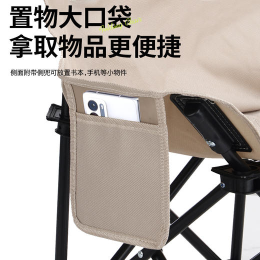 【一站购齐❗️便携折叠桌椅】颜控青年专属「轻奢户外新玩法」选用600D牛津布，透气亲肤柔软舒适，耐脏易清洗，户外折叠椅月亮椅加厚加粗便携桌椅套装露营野餐L 商品图2