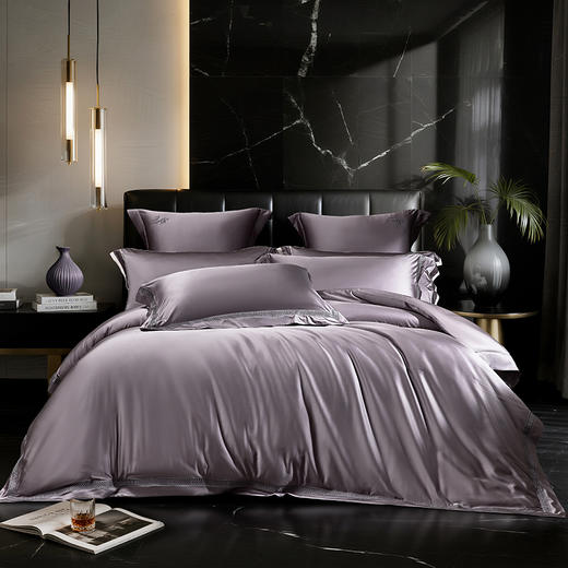 多喜爱 60S天丝棉套件 澜LAN 【AA级抗菌】【双股交织】【高密贡缎】【镂空花边】【精致刺绣】【礼盒包装】【专利圆角床单】柔滑光泽 日细腻厚实 商品图9