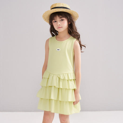 笛莎/Deesha 松饼熊2026年夏季新款童装女童时尚甜美无袖蛋糕连衣裙 商品图4