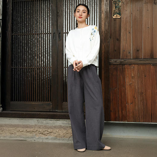 东方美学【吾乃兮 新中式苎麻服饰合集】苎麻70%+棉30%的黄金混纺比例 打造慵懒文艺、简约度假风格穿搭 商品图7