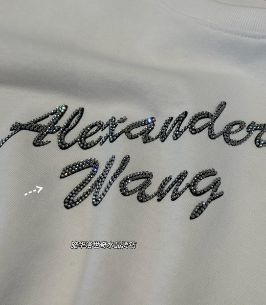 预售大王女士Shrunken OE纱线水钻logo正肩tee恤031811 商品图7