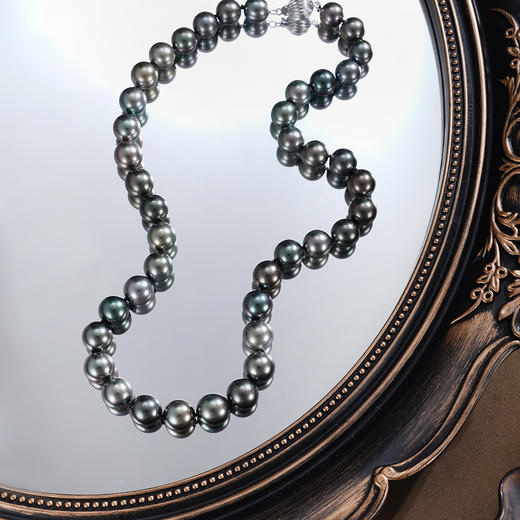 子佩集【玄夜珠光】G18K金黑珍珠AOYA奥雅项链【ZXLHZ】10mm珠2512 商品图3