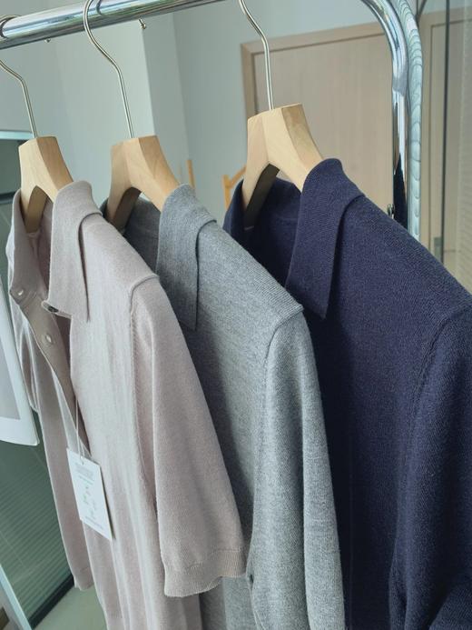 预售！高品质！3色羊绒天丝Polo领短袖上衣SY2957  26ZB03029- 商品图6