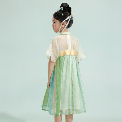 笛莎/Deesha 观山见2026年夏季新款童装女童国风刺绣连衣裙 商品图4
