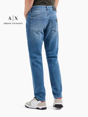 Armani阿*尼男士微弹直筒裤牛仔裤031903