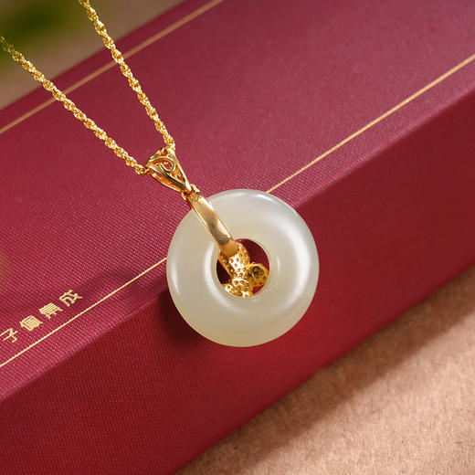 子佩集S925银【心蝶】和田玉套链项链【WSB6954】平安扣2509 商品图2