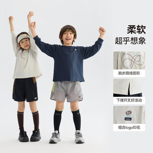 MANHOJIA【奶盖T】儿童长袖T恤超轻超柔运动速干亲肤打底T恤 商品图2