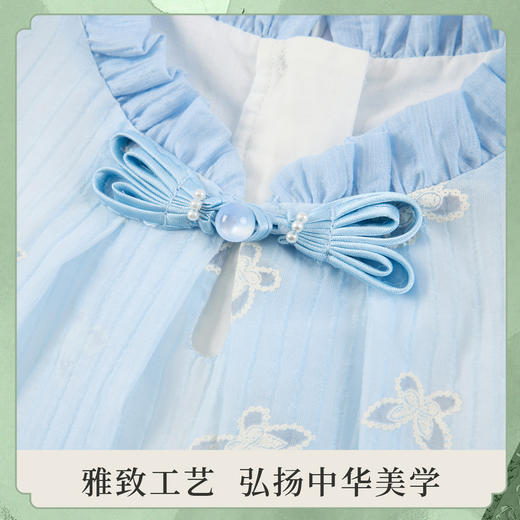 笛莎/Deesha 观山见2026年夏季新款童装女童国风小飞袖连衣裙 商品图3