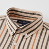 【纯棉】德鲨卡其色短袖衬衫男2026夏季新款条纹撞色上衣打底衬衣 商品缩略图3