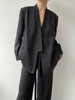 YANYI CHANG｜91800210 中式交叠领系带廓形西装 [ 黛墨黑 ] 商品缩略图5