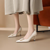 【预售7天】欧美亮面气质细跟高跟鞋方扣浅口单鞋AK&3469 商品缩略图2