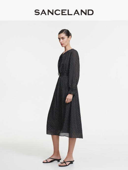 三石一澜SANCELAND乔其真丝连衣裙SK14104011 商品图1