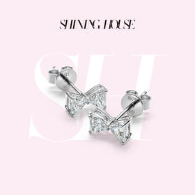 Forever·永恒之环系列 ShiningHouse培育] 18k金钻石耳饰 专利特切星运钻人工真钻人造钻石K金耳饰时尚钻石耳饰耳钉【此商品不支持7天无理由退货退款】30分和60分预计3日发货