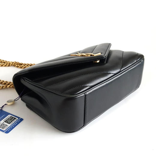 【95新】YSL圣罗兰801437小号黑金羊皮LOULOU链条包单肩包女士140326AK10 商品图7
