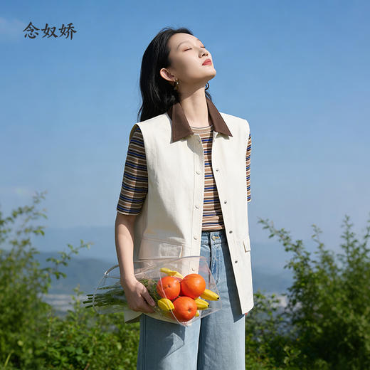 【商场同款】CNI6686 “ 巴恩马甲 ” 好穿好搭配 时髦单品 显瘦包容的一手长马甲 商品图3