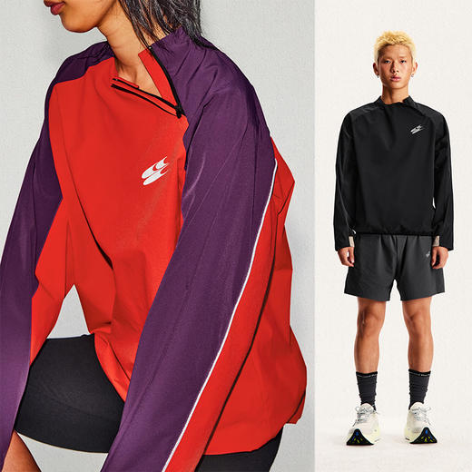 CryingCenter 运动跑步反光拼接圆领半拉链套头衫 哭喊中心 商品图0