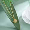 子佩集【四叶明媚】S925银套链【DZ07062】镀金四叶草和田玉项链2510 商品缩略图4