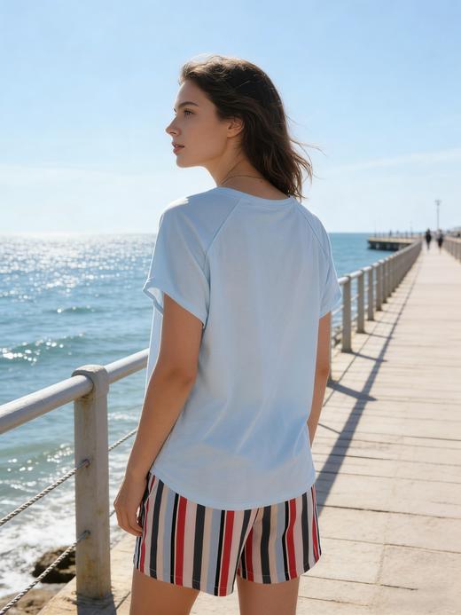 （清凉组合，回馈价，不退换）SCHIESSER德国舒雅女士夏日凉爽系列（实体店实拍，实物颜色稍微深一点） 上衣薄款棉+裤子粘纤亲肤套装31/22808U 31/22382P 商品图5