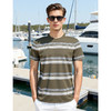 撞色条纹短袖T恤男士宽松休闲半袖T恤男上衣   XLM-CM8687169 商品缩略图1
