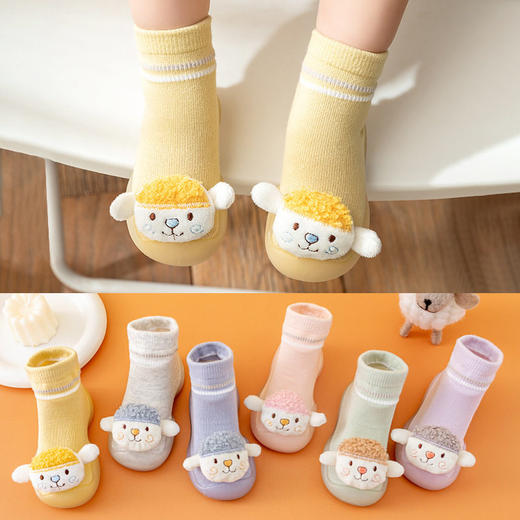 婴儿软底学步鞋冬宝宝0-2岁1室内夏小童地板袜子鞋春秋季防滑不掉 商品图0