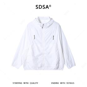 SDSA男装2026新款高贵轻奢美式简约多口袋拉链立领连帽夹克外套潮