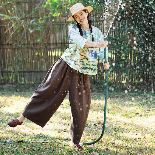 绽放170朵/播种者T*埋种子的人主题手绘印花设计感宽松纯棉T恤夏 商品图2