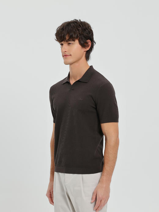 callisto卡其燕子领长绒棉弹力T恤 商品图8