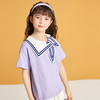 笛莎/Deesha 松饼熊2026年夏季新款童装女童时尚学院风海军领短袖T恤 商品缩略图1