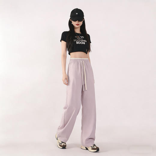 爆仓72小时内发货【透梦-春夏撞色肌理裤】甄选舒适防晒面料，高腰阔腿版型设计，遮肉显瘦不挑身材，轻松拉长腿部线条，小个子高个子轻松驾驶，尽显时髦活力 商品图10