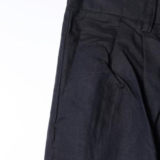 SDSA男装2026新款高贵轻奢简约纯色老钱麻棉褶皱休闲裤百搭时尚 商品图2